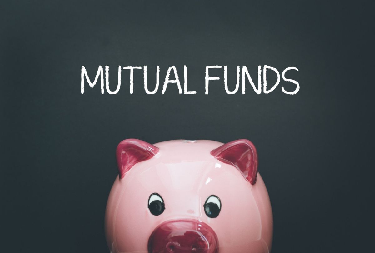 Piggy bank on a grey background.
