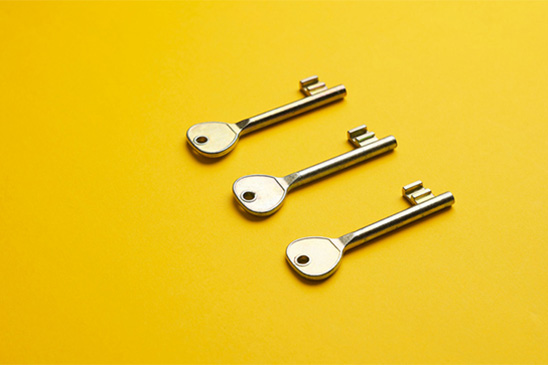 Three keys laying beside each other to emphasize key takeaways from this article.