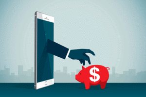 this illustration represents a warning that fraudsters could use social media as a way to present investment scams.